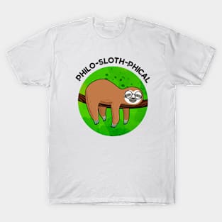 Philo-sloth-phical Funny Animal Sloth Pun T-Shirt